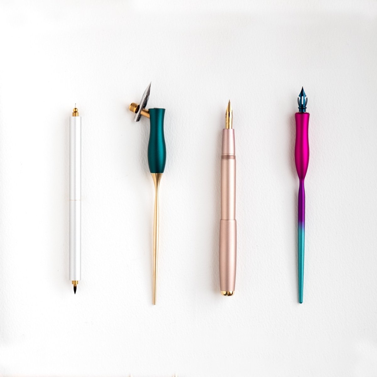 a range of four calligraphy pens from Tom's studio