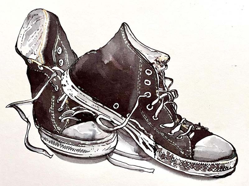 Illustration with a Flex-Nib Fountain Pen - Tom's Studio