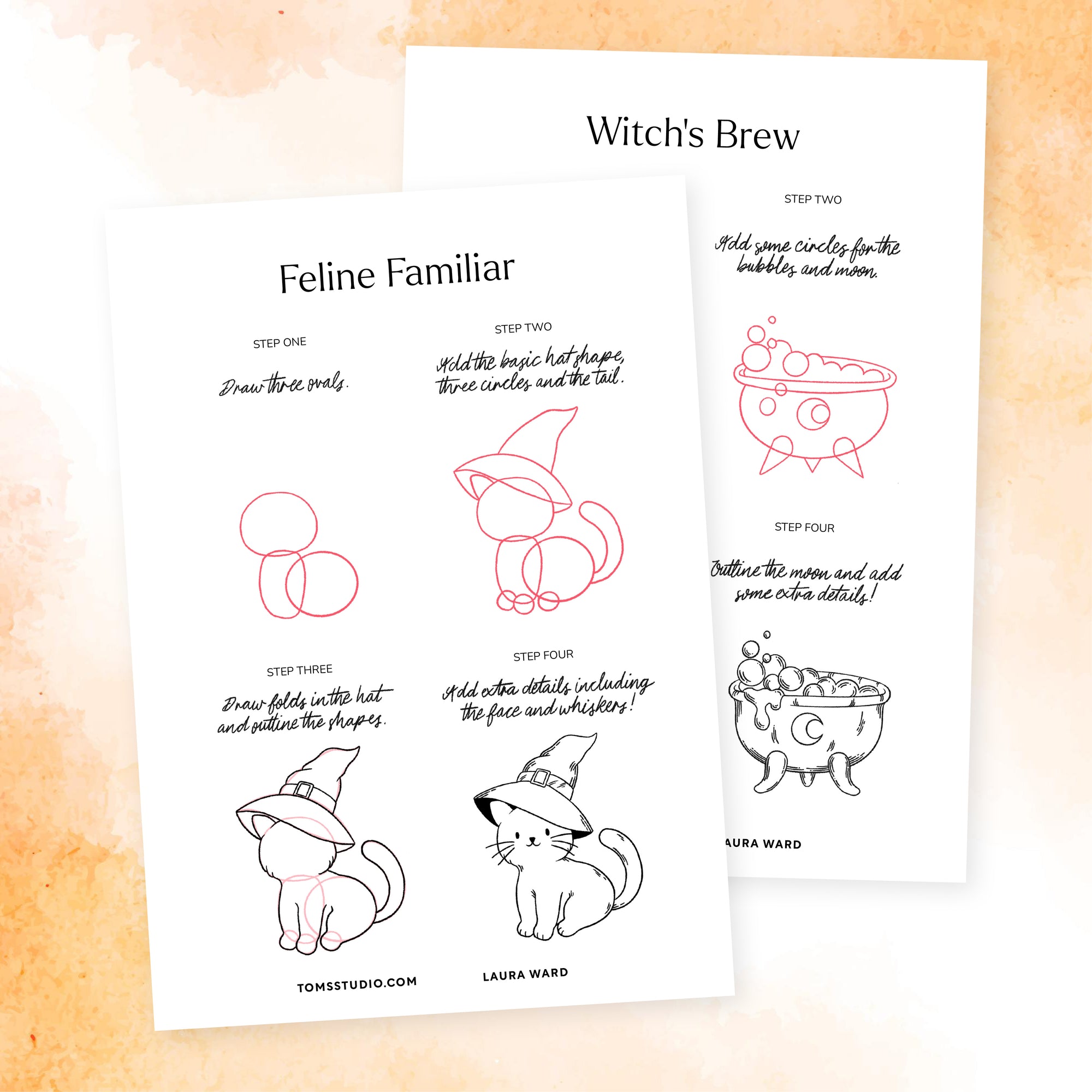 Free Download: Halloween Friends Drawing Guide