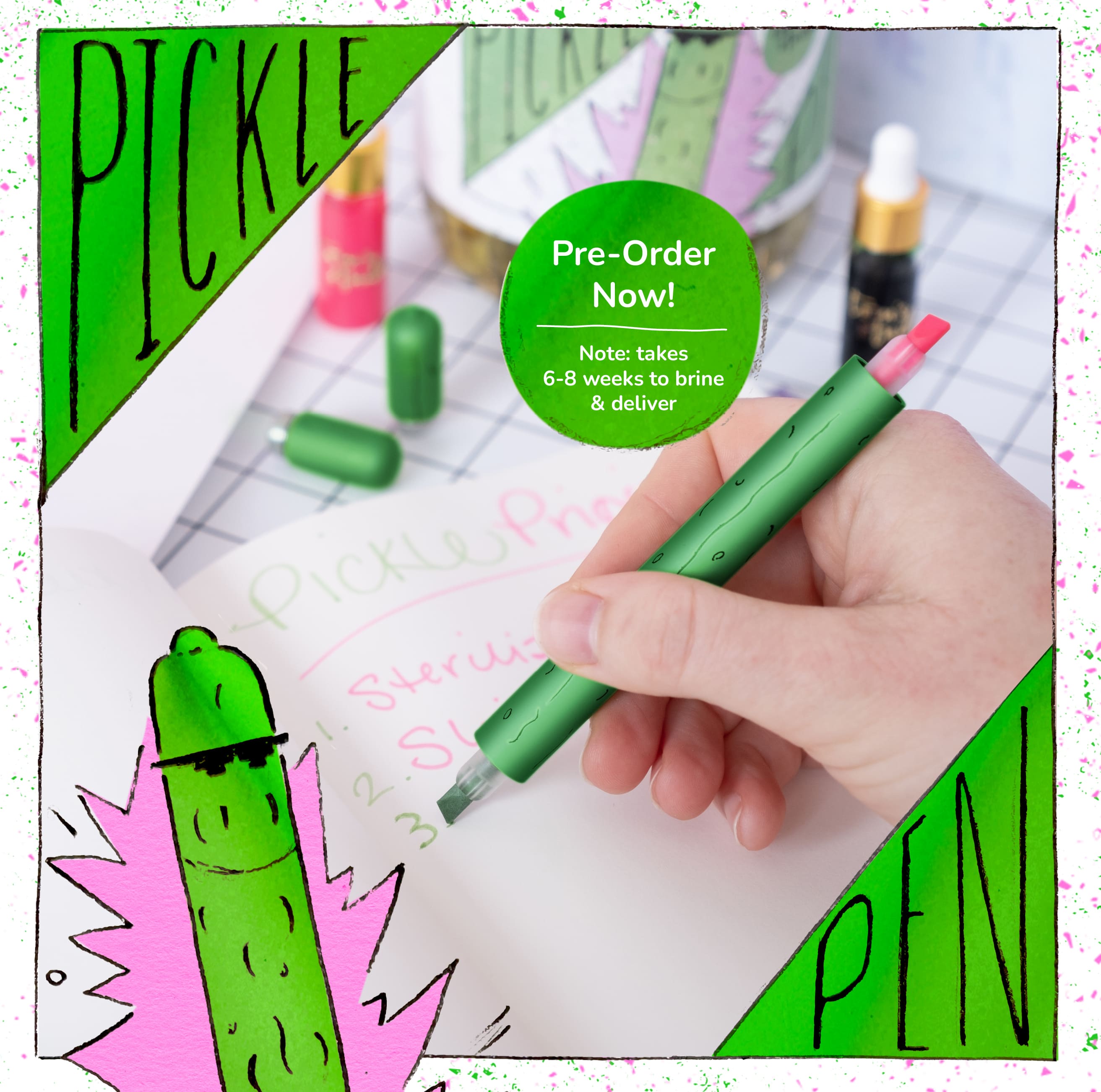 工芸品 Invisible ink TOKURI Pickle Pen Special Edition | Refillable Ori Marker by Tom's Studio