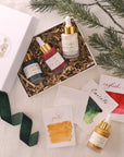 The Christmas Sparkle Calligraphy Ink Gift Set, including: Silver, Gold, English Rose and Forest