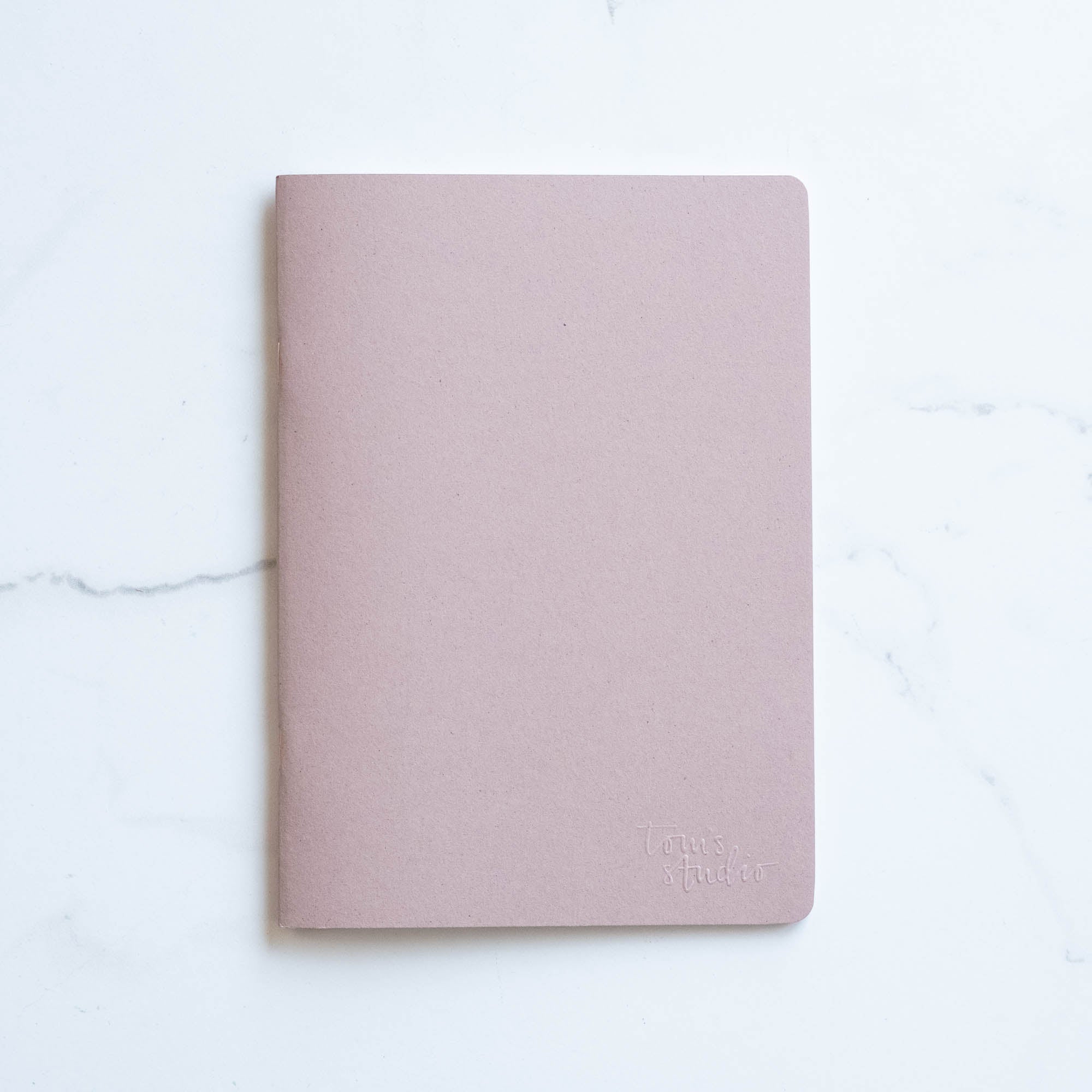 Tom's Studio x Coffeenotes A5 Notebook in Almond, made from recycled coffee cups and eco-friendly materials.