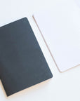 Tom's Studio x Coffeenotes A6 Notebook in Black, with dotted pages, made from recycled coffee cups and eco-friendly materials.