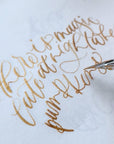 An example of modern calligraphy calligram creating using the Lettering Guide: Pumpkin Calligram by Gemma Milly