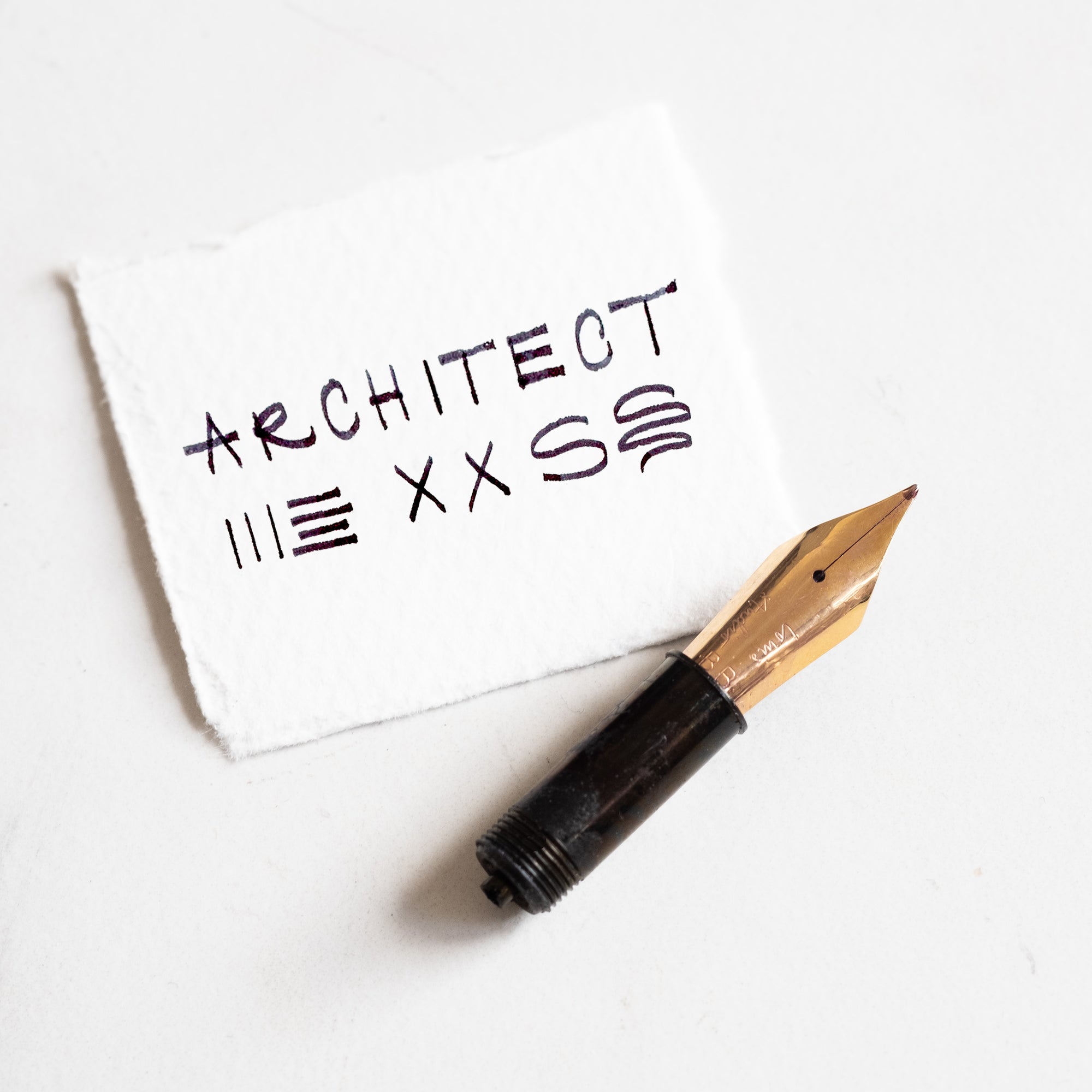 Architect B fountain pen nib (gold)