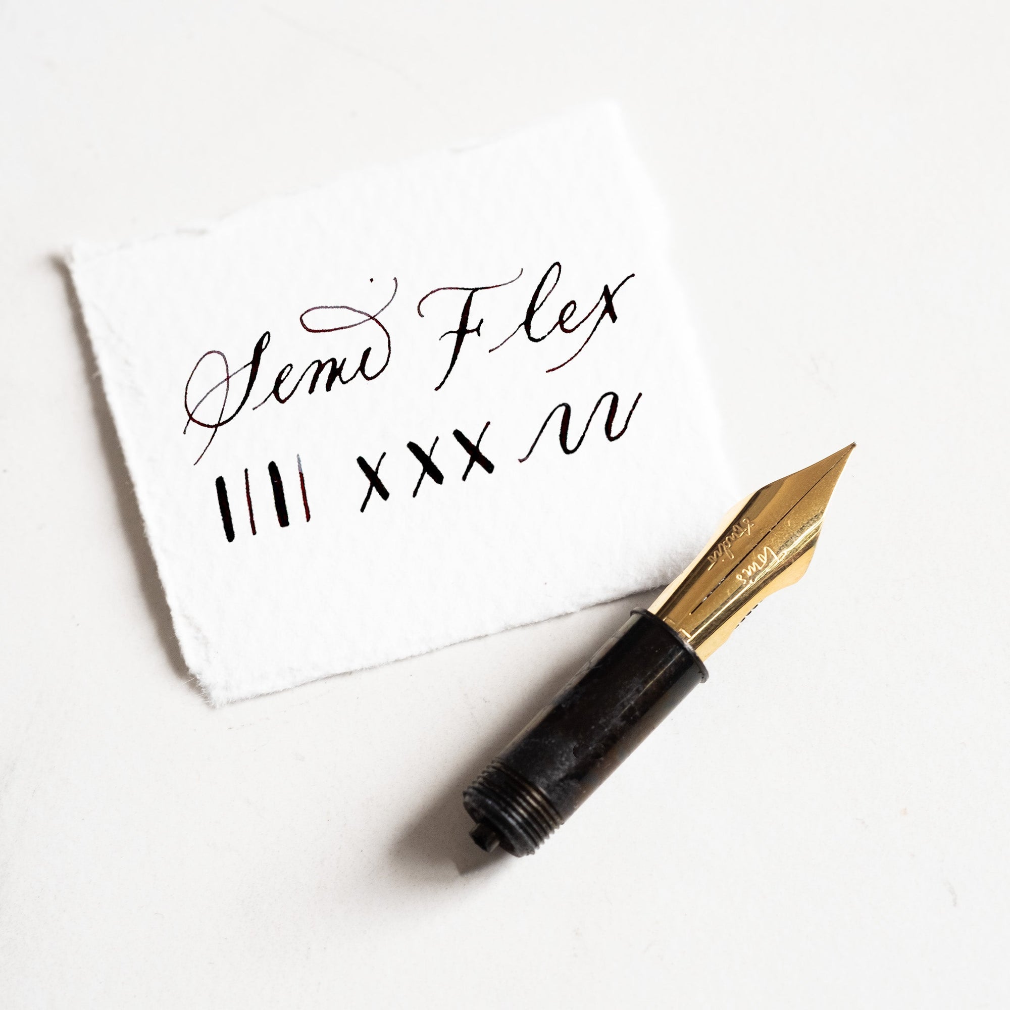 Semi Flex fountain pen nib (gold)