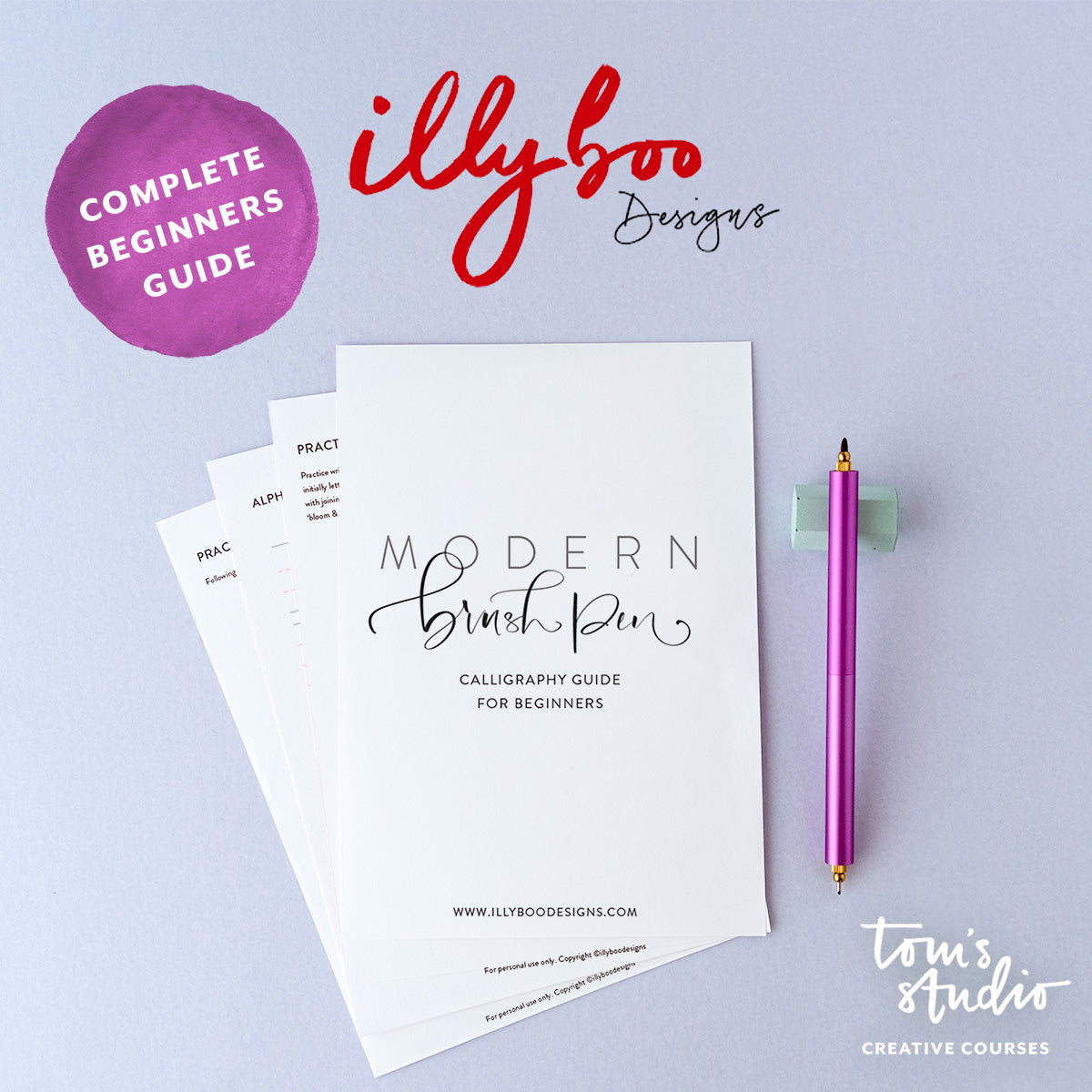 Illy Boo x Tom&#39;s Studio - Brush Lettering Guide