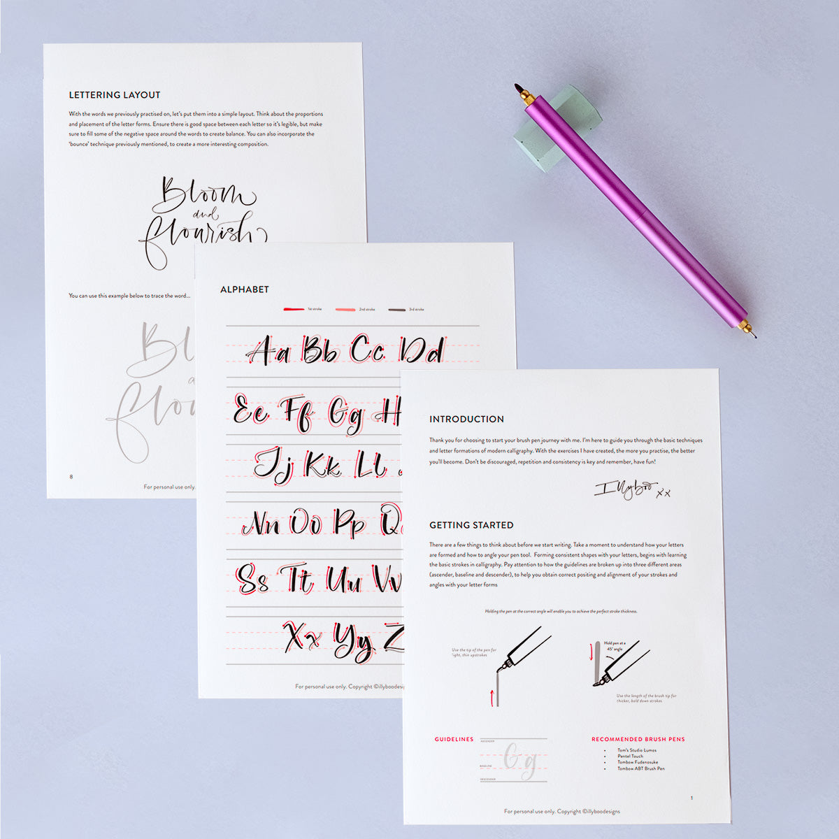 Brush Lettering Guide: Illy Boo x Tom's Studio