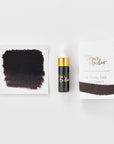Tom's Studio Deep Black Mini Fountain Pen Ink – featuring the packaging and bottle with pipette in lid