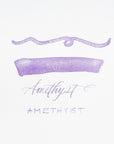 Swatch of Amethyst purple shimmer fountain pen ink