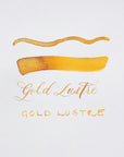 Swatch of Gold Lustre yellow shimmer fountain pen ink