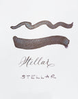 Swatch of Stellar black shimmer fountain pen ink