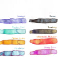 Swatches of all available colours of Tom's Studio Shimmer ink