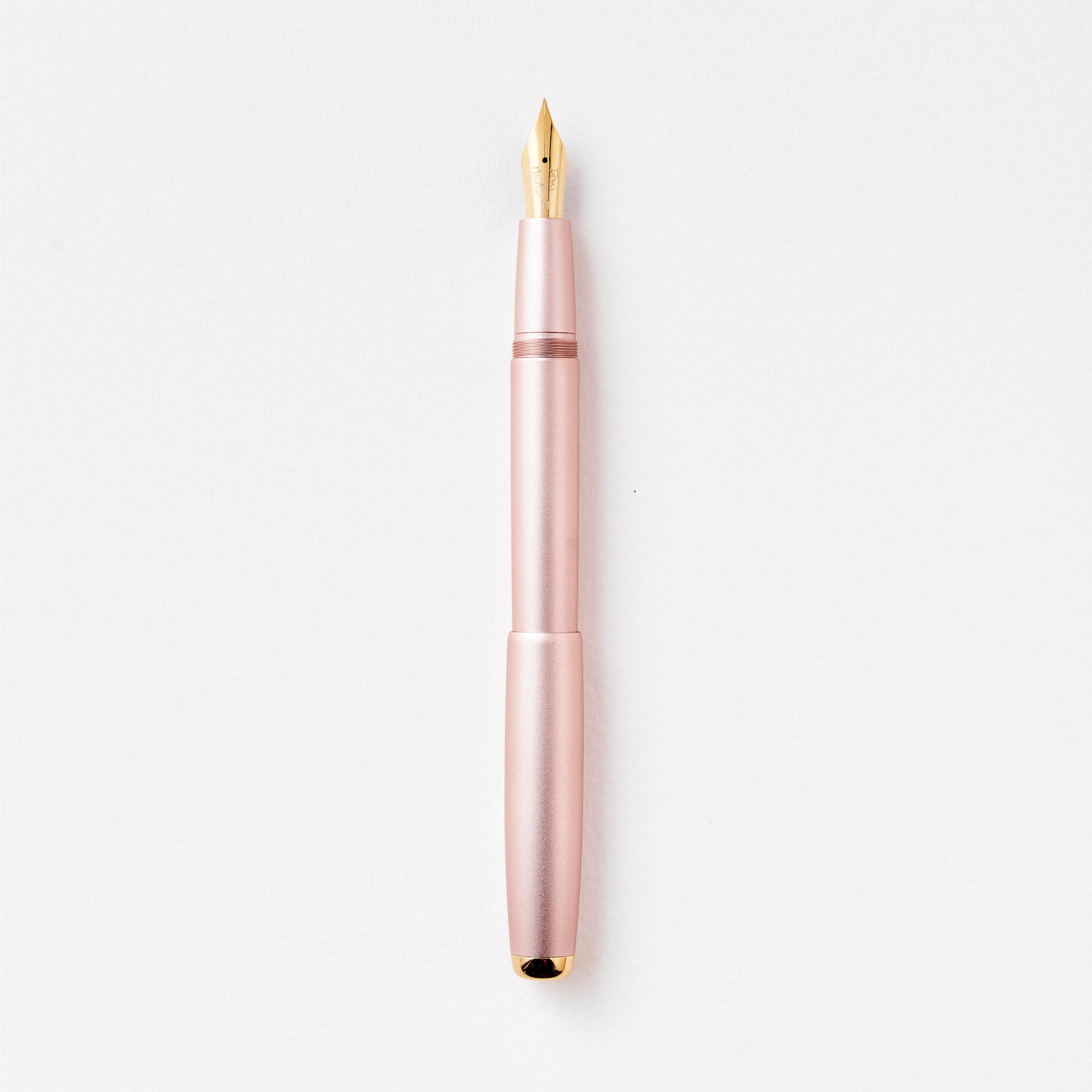 The Studio Fountain Pen in Rose Gold with Medium Gold nib