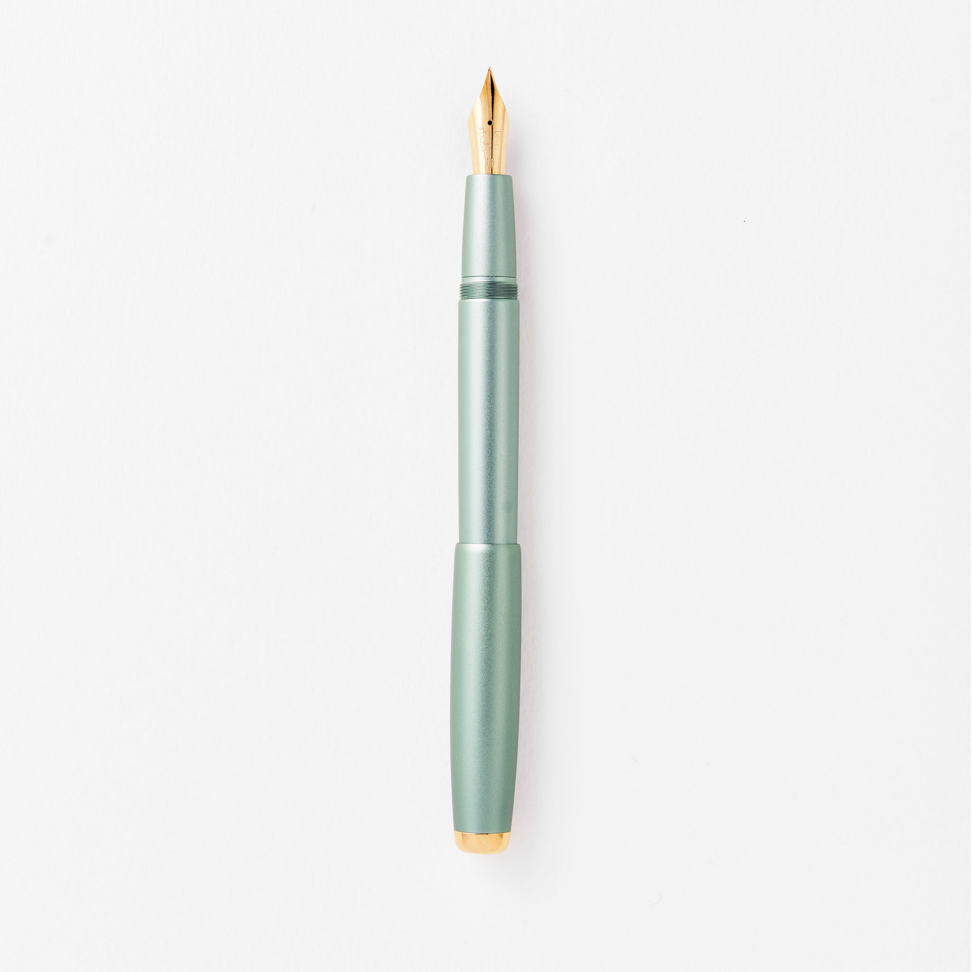 The Studio Fountain Pen in Sage with Medium Gold nib