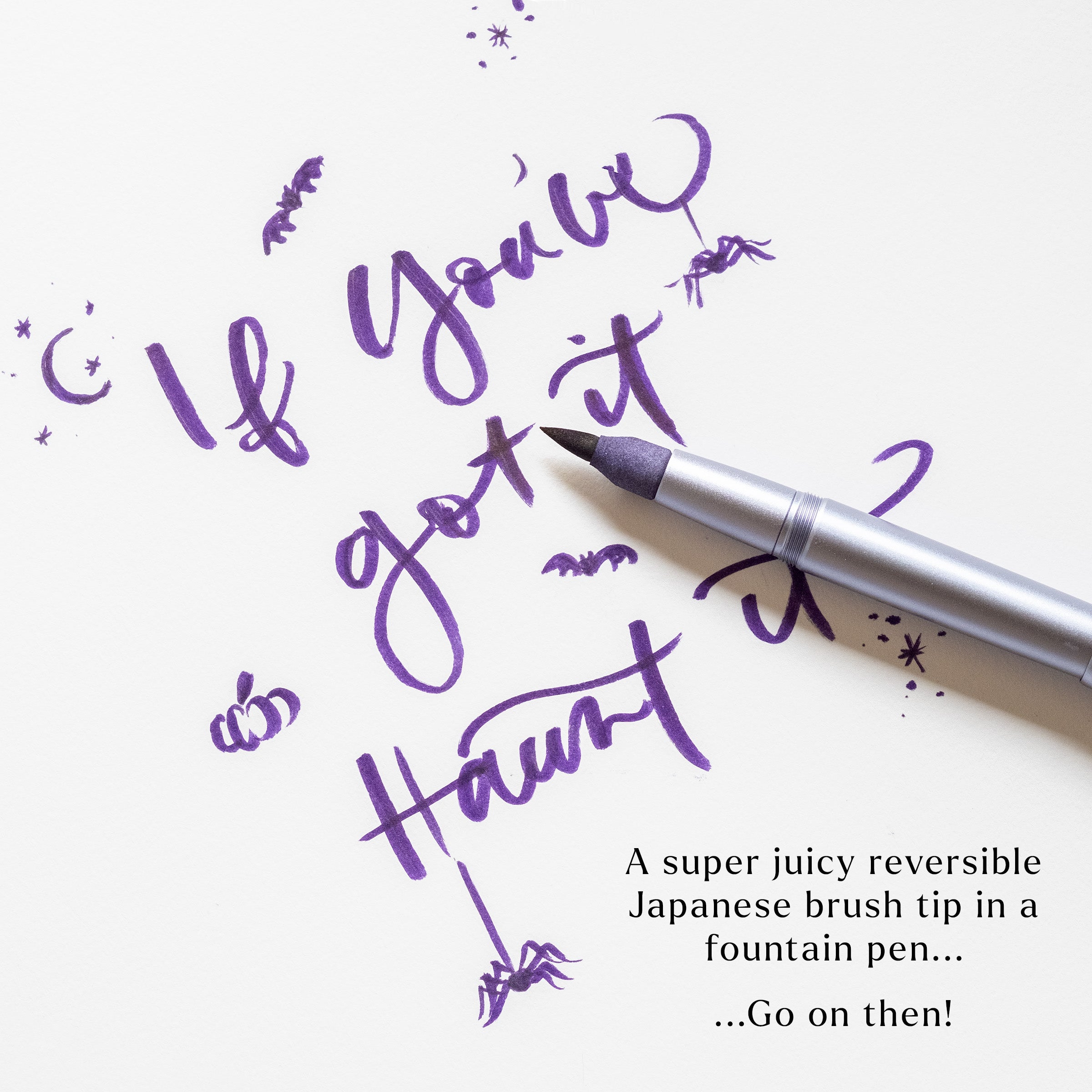 Japanese Brush Tip Fountain Pen – Perfect for Lettering