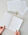 The free Studio Pad page guide download – including lined, grid, dotted, to-do list and weekly planner – shown inserted into the Studio Pad