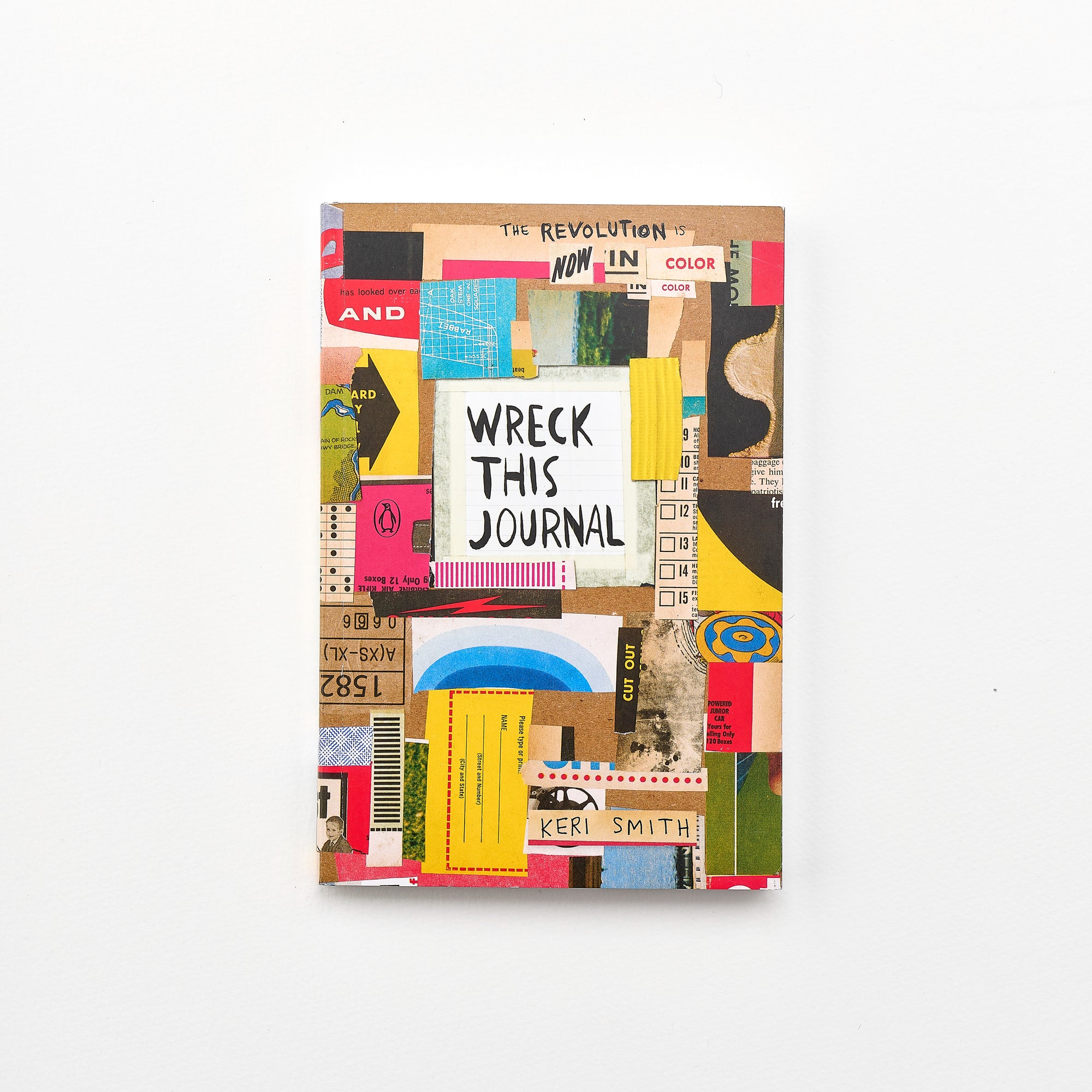 Cover of Wreck This Journal: Now in Colour by Keri Smith – a playful, interactive journal, shown on a white background.