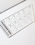 A close up of the Engrosser calligraphy ruler by Aquino da Silva