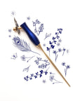 The bloom calligraphy pen with offset nib in blue