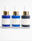Tom's Studio Beyond the Sea Calligraphy Ink Bundle (left to right: Ultra Marine, Peacock, Midnight)