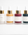 The Christmas Sparkle Calligraphy Ink Gift Set, including: Silver, Gold, English Rose and Forest calligraphy inks