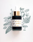 Forest Green - Calligraphy Ink in bottle with illustration in ink