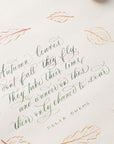 Make Your Own Ink - Gift Set - some calligraphy work on a notepad