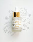 Silver - Calligraphy Ink in bottle with illustration in ink