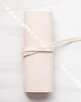 Leather Pen Roll handmade by Edward de Lacy closed for transport