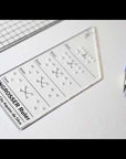 A video demonstrating the engrosser calligraphy ruler