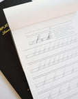 A sample page from the Copperplate Practice Pad by Logos Calligraphy - Lowercase Letters