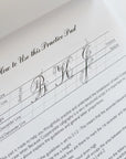 Introduction to the Copperplate Practice Pad by Logos Calligraphy - Uppercase Letters