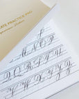 Copperplate Practice Pad by Logos Calligraphy - Uppercase Letters