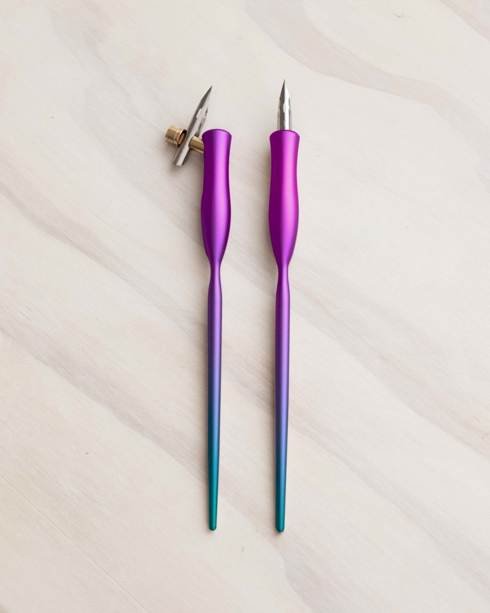 The oblique and straight calligraphy pens in joy colour finish