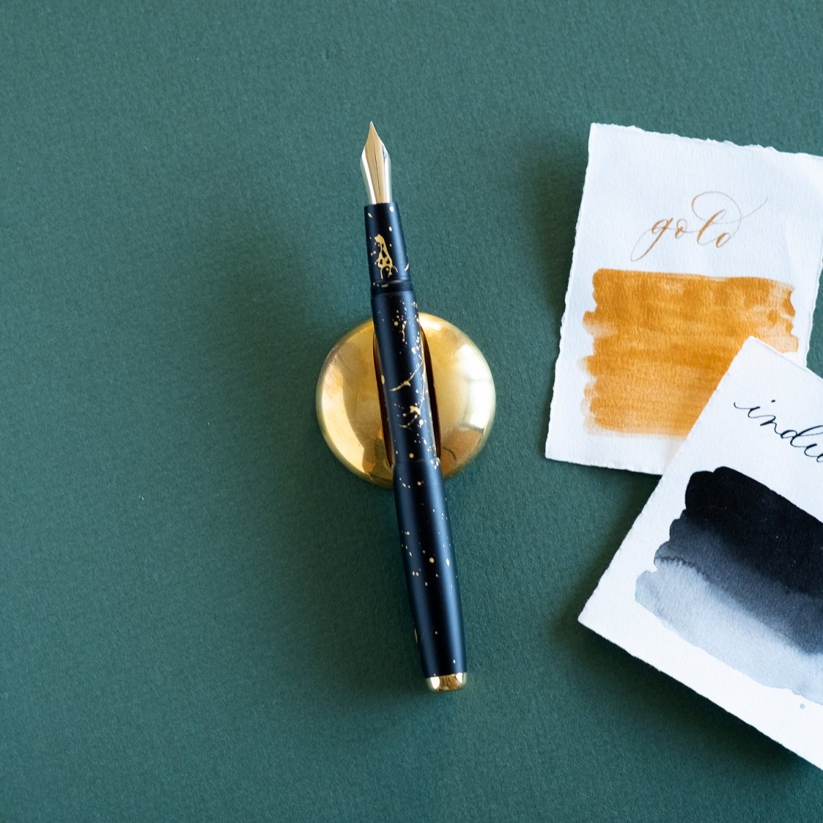 The Studio Fountain Pen - Black & Gold Splash - Special - Tom's StudioThe Studio Fountain Pen - Black & Gold Splash - Special