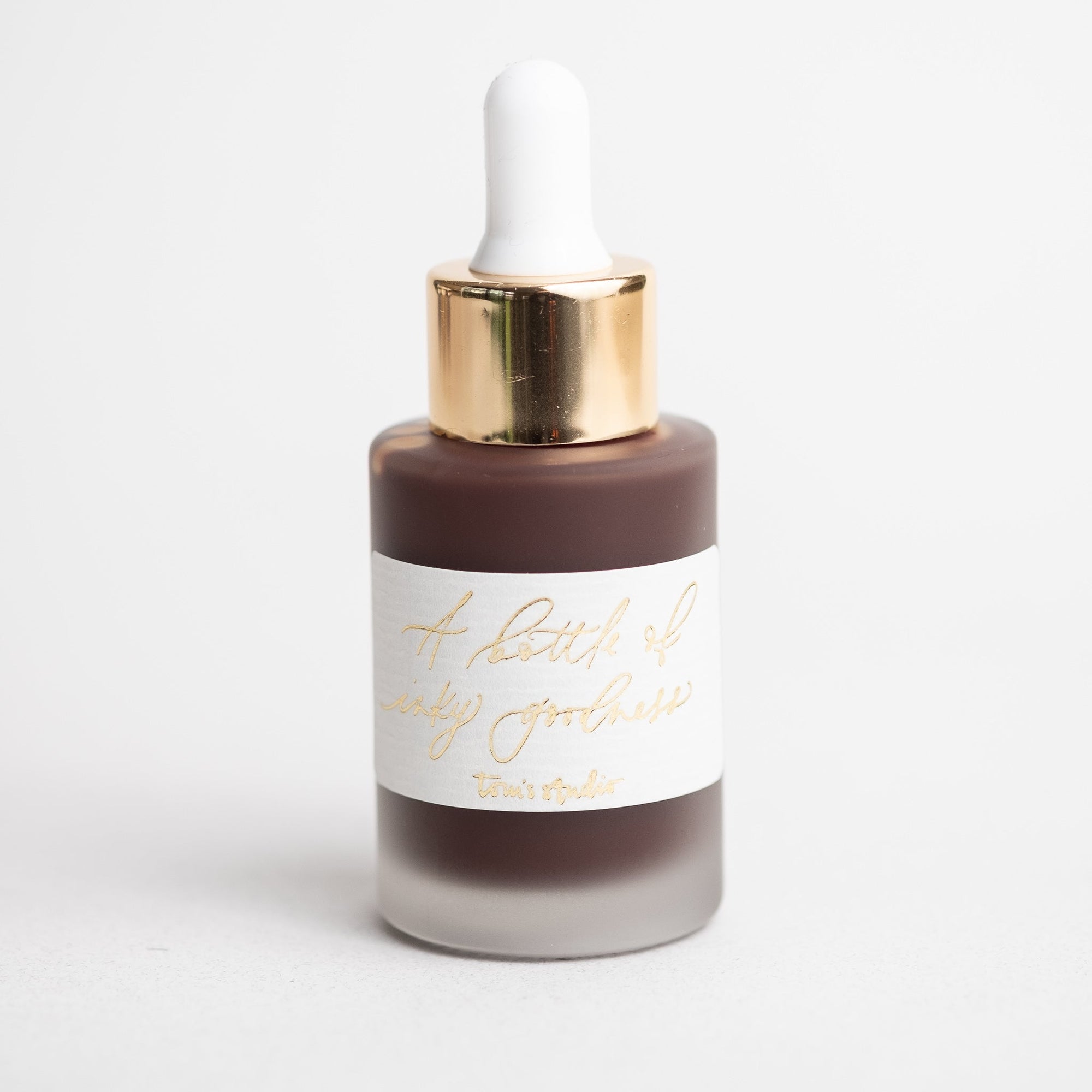 Walnut - Calligraphy Ink in bottle with pipette