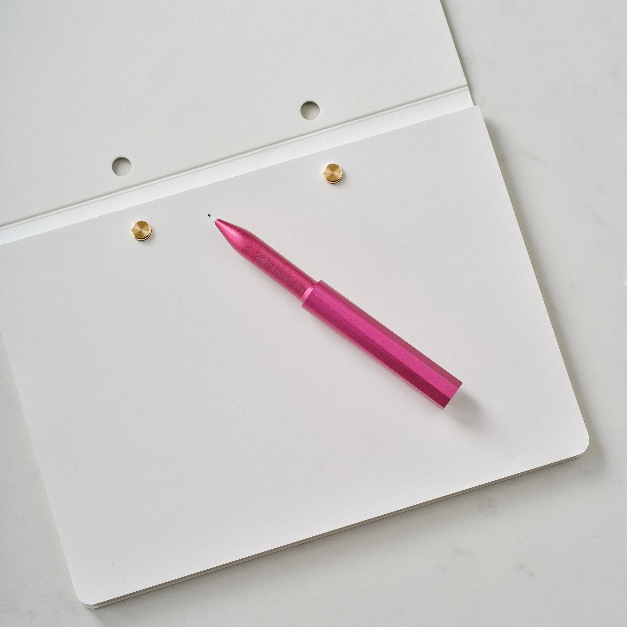 The Studio Pad in White – a refillable, customisable notebook and organiser with the Wren refillable writing pen