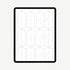 A sample page shown on an ipad - from the Lettering Guide: Christmas Gift Tags by Gemma Milly