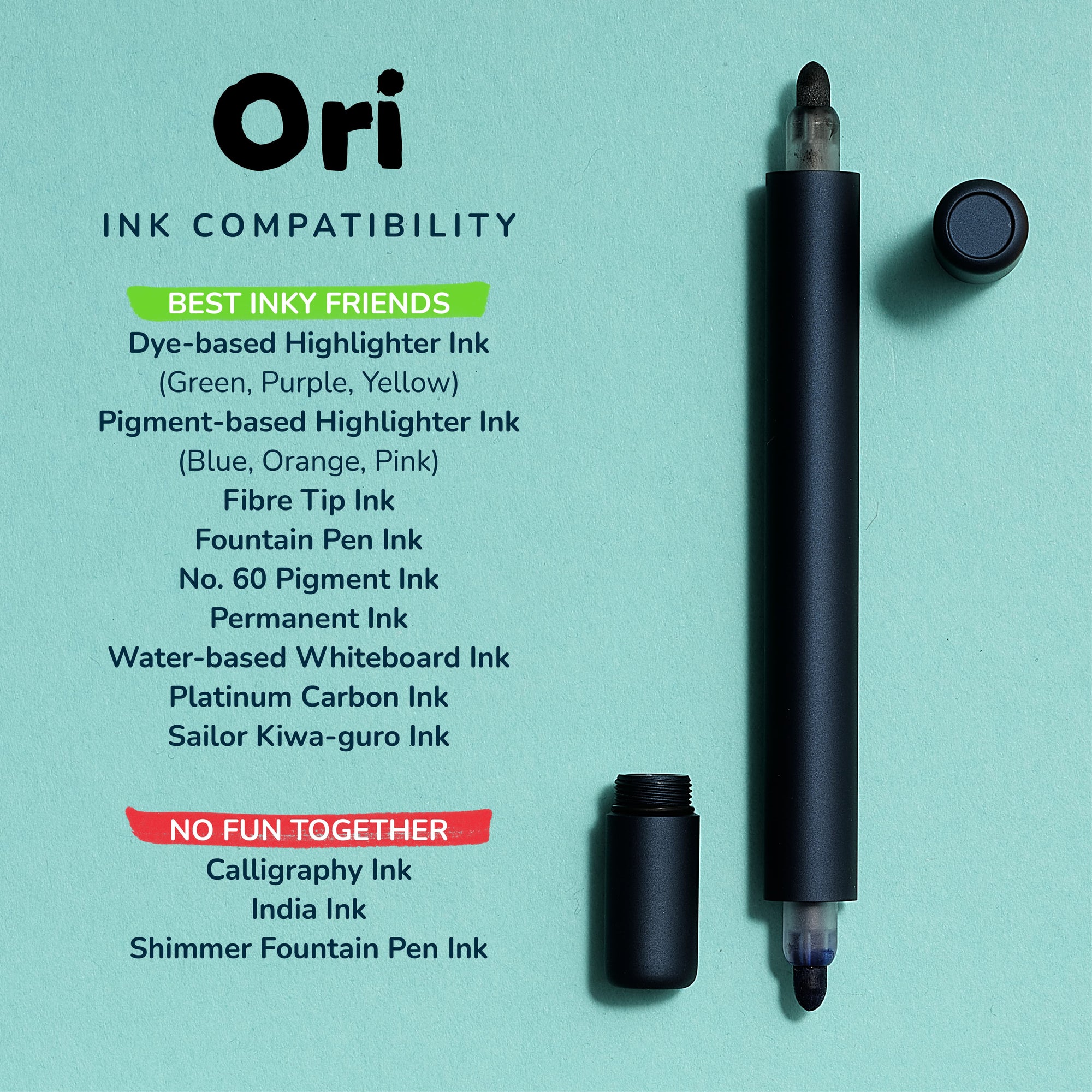 Ori highlighter ink compatibility chart - CompatibleInksOverview