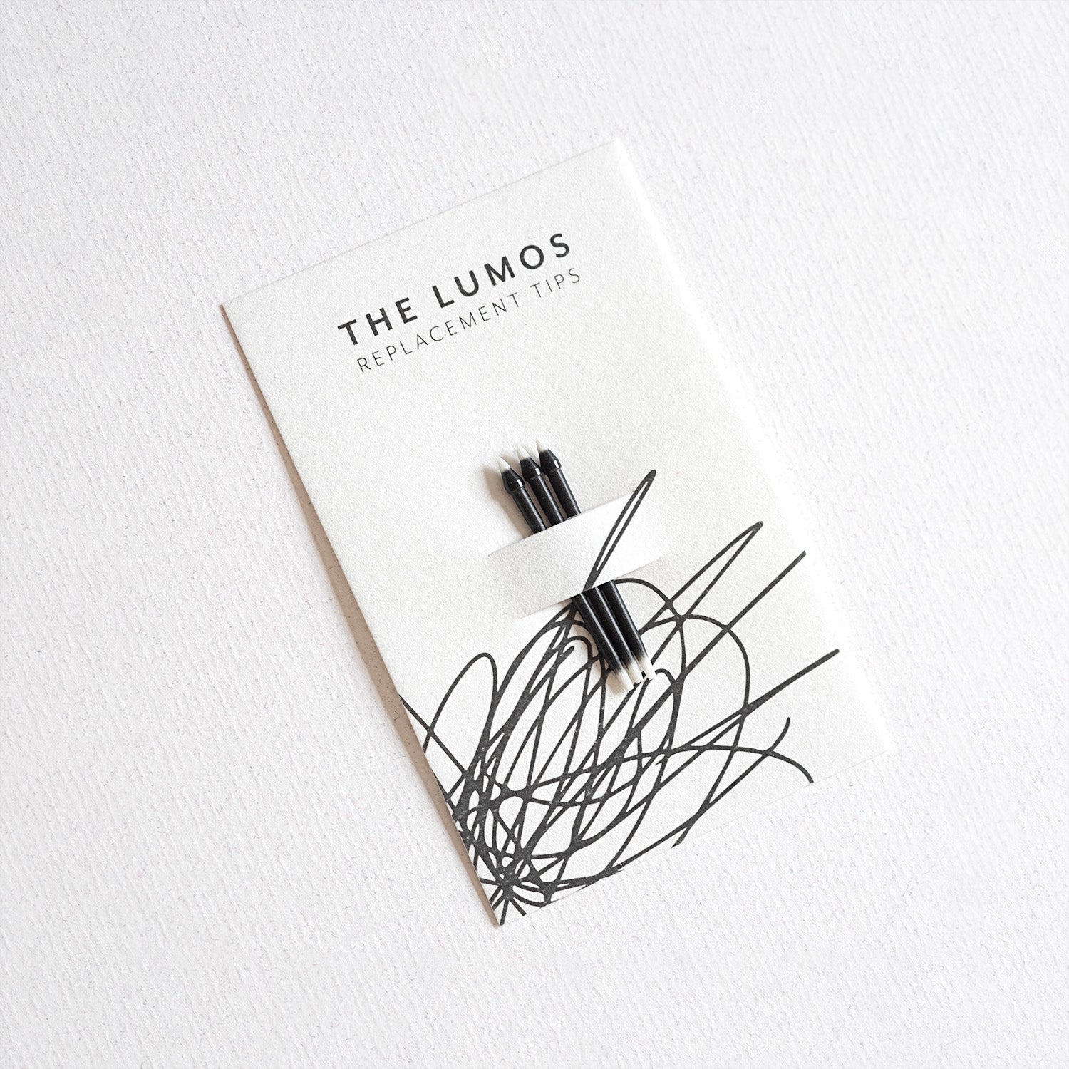 The Lumos replacement tips – Detail Brush tips – pack of 3 on backing card