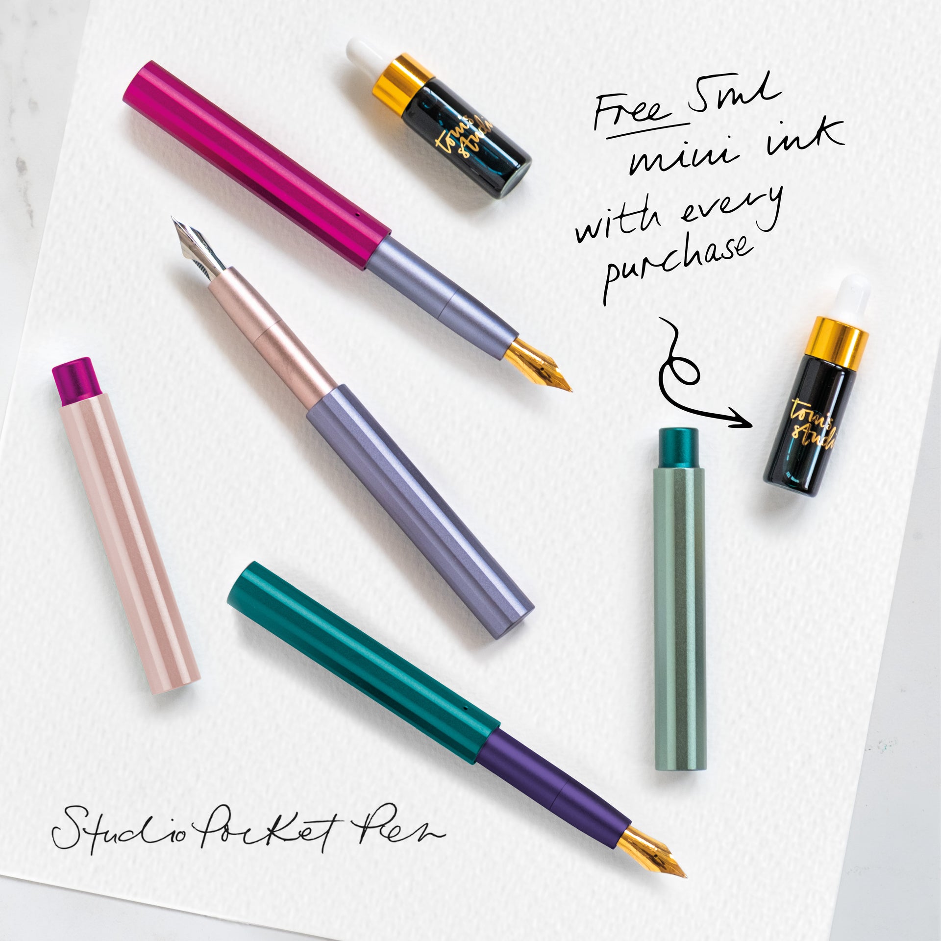 Studio Pocket Fountain Pen – Compact, Refined, and Sustainable