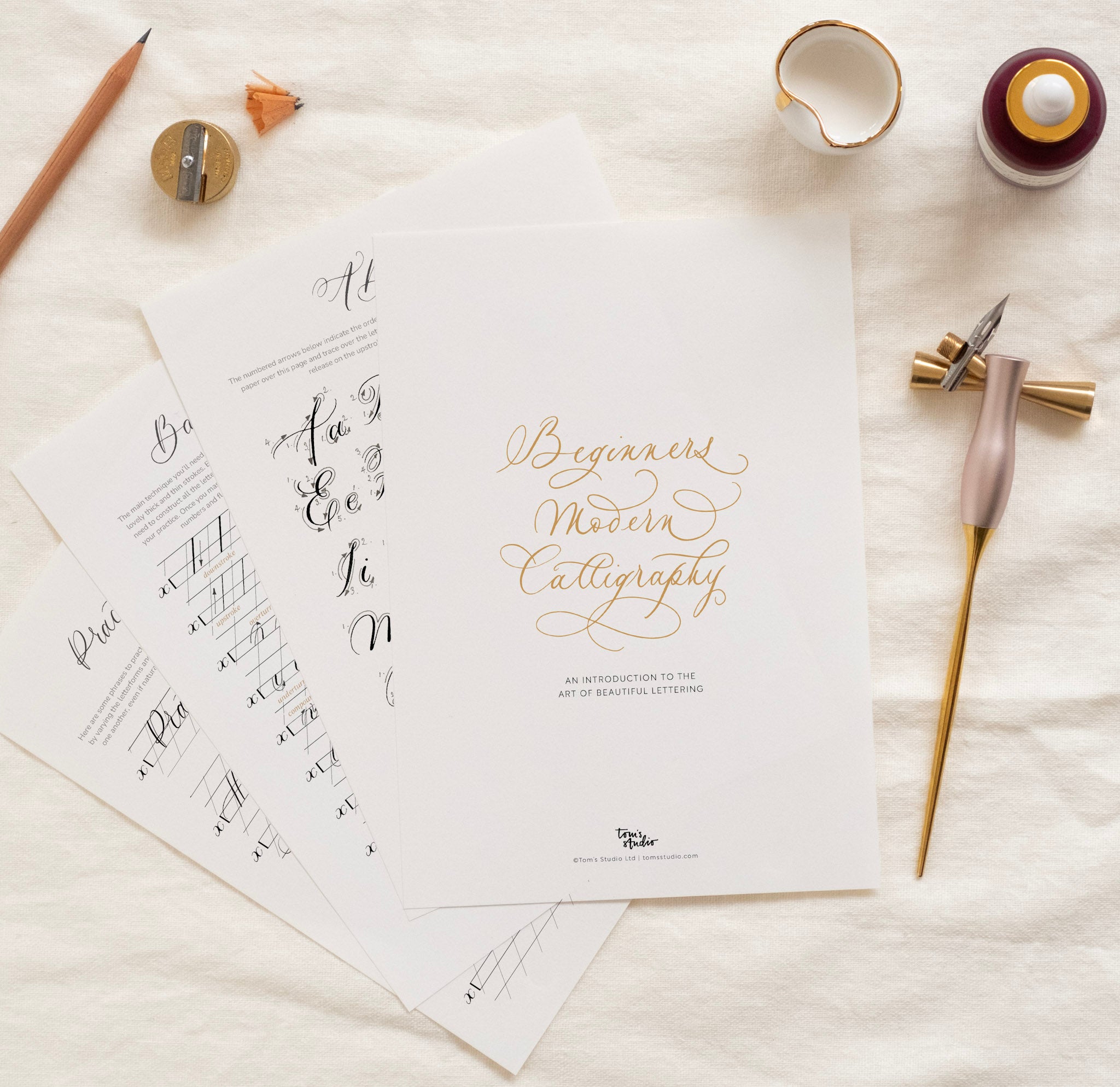 Design Notebook Calography Digital Guide: Beginner's Modern Calligraphy – Tom's Studio