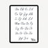 The free PDF download Lettering Guide: Monoline Alphabet by Gemma Milly shown on an ipad