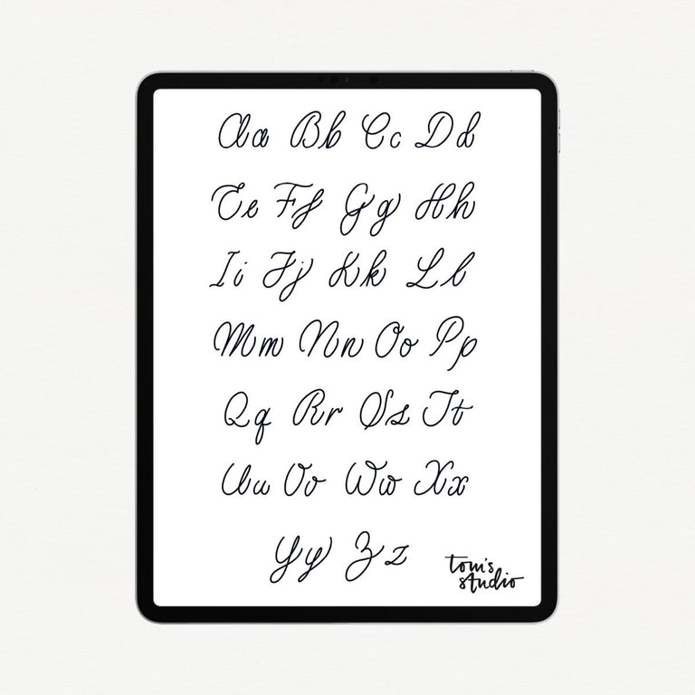 Monoline Alphabet Guide – Perfect Penmanship with Digital Download ...