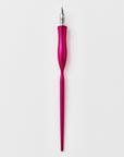 Flourish calligraphy pen with straight nib setting in Raspberry