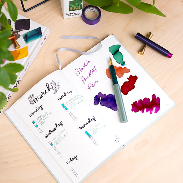 Studio Pocket fountain pen on a desk