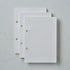 Set of three plain page refills for the Studio pad refillable, customisable notebook and organiser