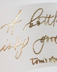 Bellini - Calligraphy Ink in gold writing on paper