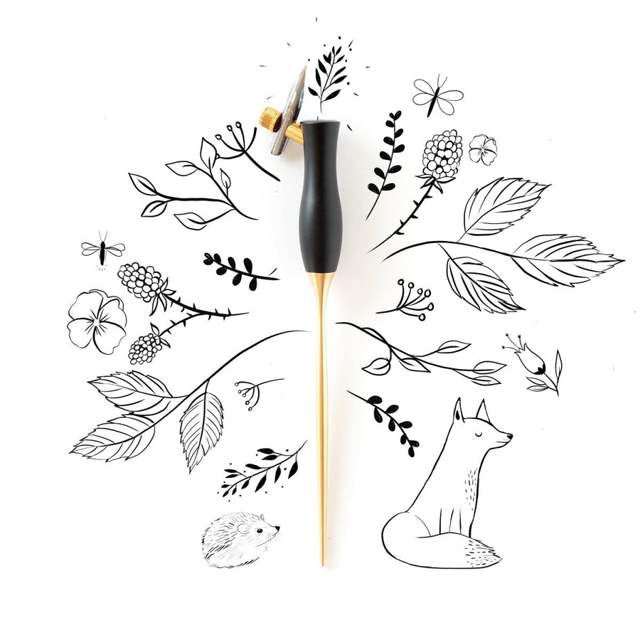 The bloom oblique luxury calligraphy pen in black